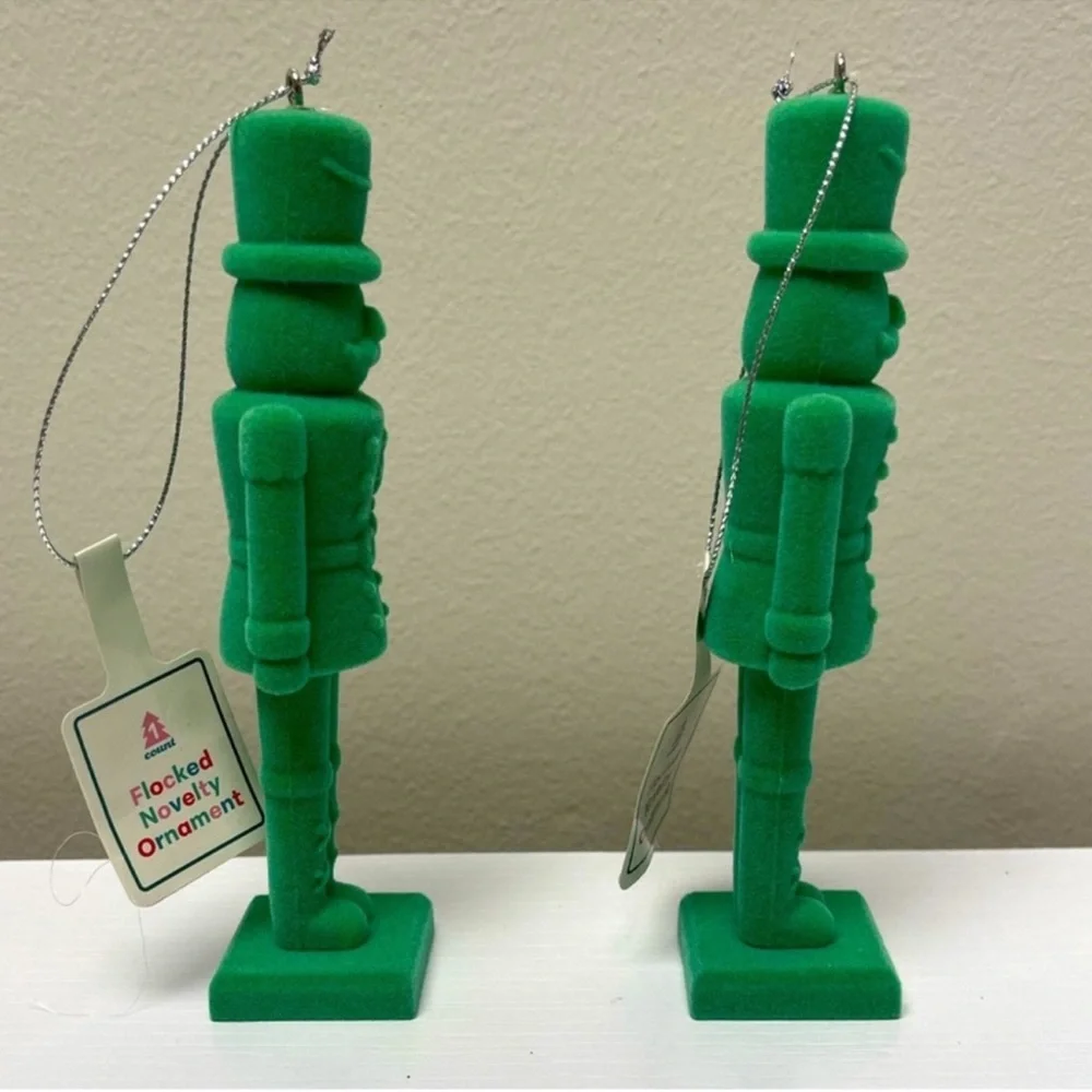 3 for $15 SALE Target Christmas Tree set of 2 Flocked Nutcracker Ornaments